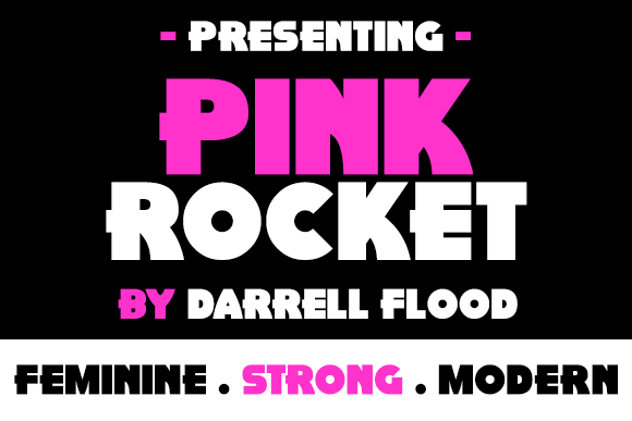 Pink Rocket: A Retro Future Font for Makers