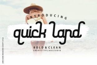 Quick Land: A Bold Display Font for Editorial Design Projects