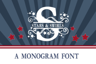 Stars Swirls Monogram Banner: A Display Font That Elevates Campaign Visuals